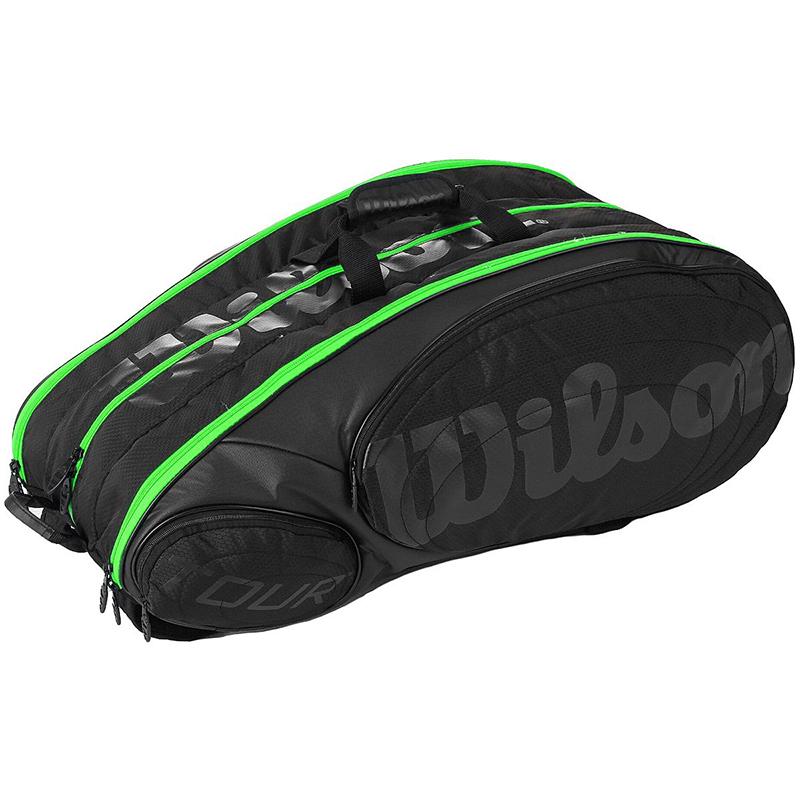 Теннисная сумка Wilson Tour 15 Black/Green Special Edition
