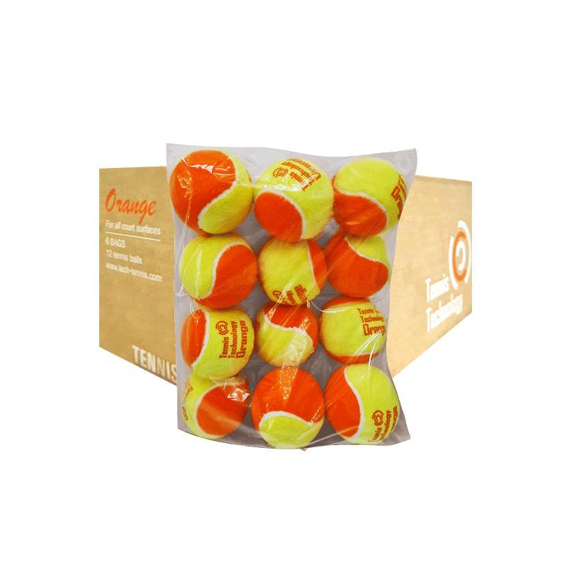 Теннисные мячи Tennis Technology Orange 72 мяча (6x12) оранжевые