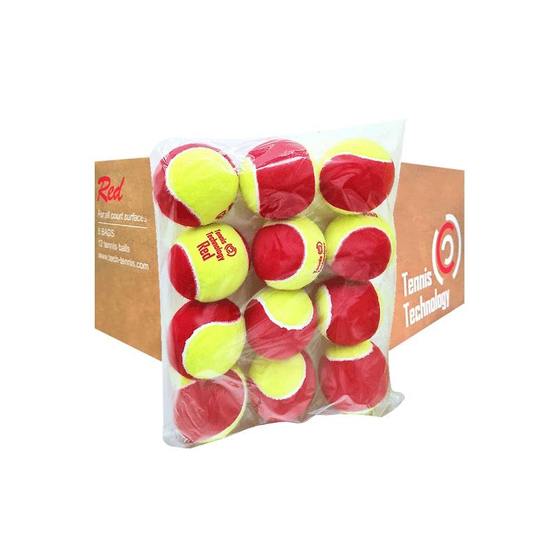 Теннисные мячи Tennis Technology Red 72 красные (6x12) купить в Москве в интернет-магазине tennis-mag.ru