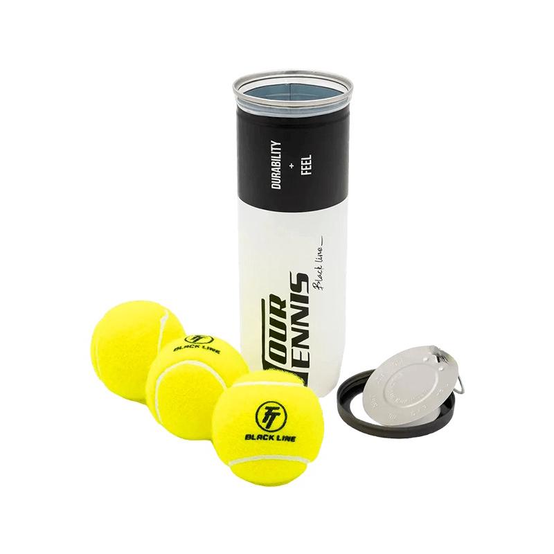Теннисные мячи Tour Tennis Black Line банка 3 мяча