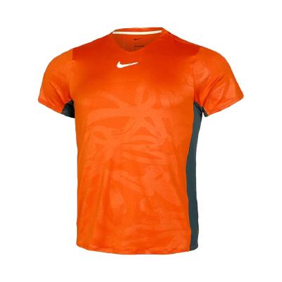 Футболка Nike Court Dri-Fit Advantage Print T-Shirt M (Campfire Orange/Deep Jungle/White)