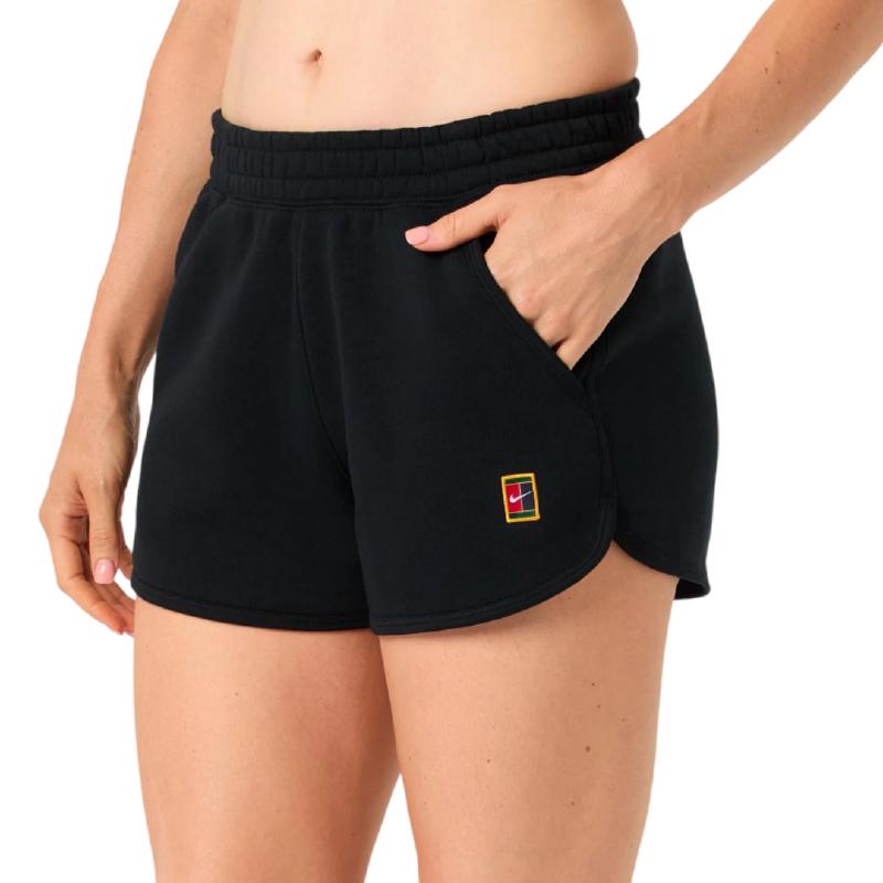 Шорты женские Nike Court Heritage Mid-Rise Fleece - Black