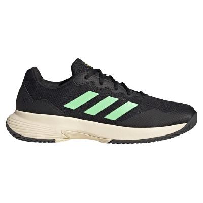 Кроссовки мужские Adidas Gamecourt 2 (Черный/Зеленый)