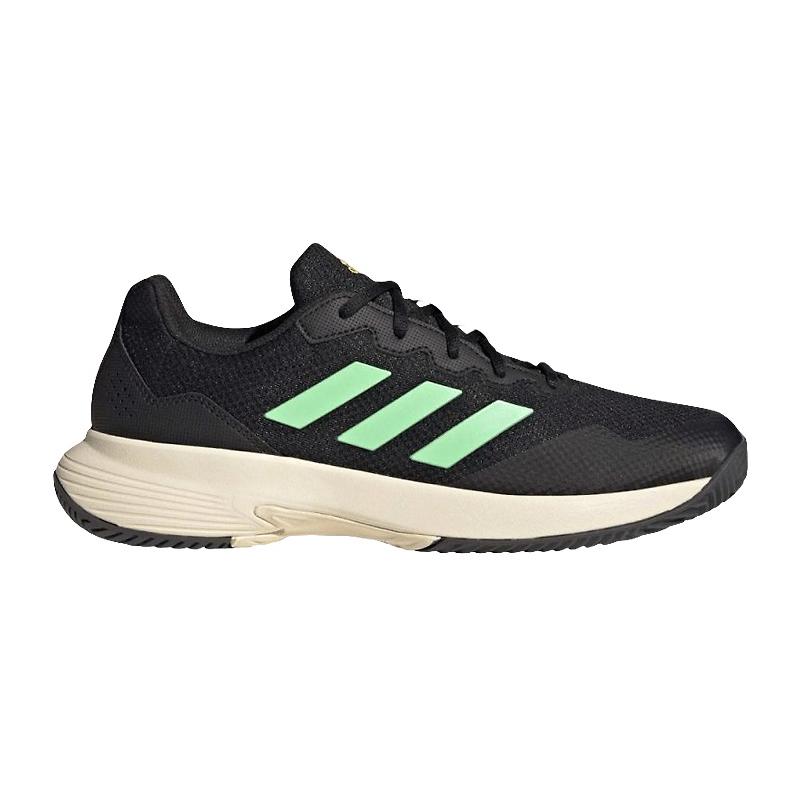 Кроссовки мужские Adidas Gamecourt 2 (Черный/Зеленый)