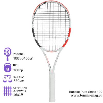 Теннисная ракетка Babolat Pure Strike 100 2020