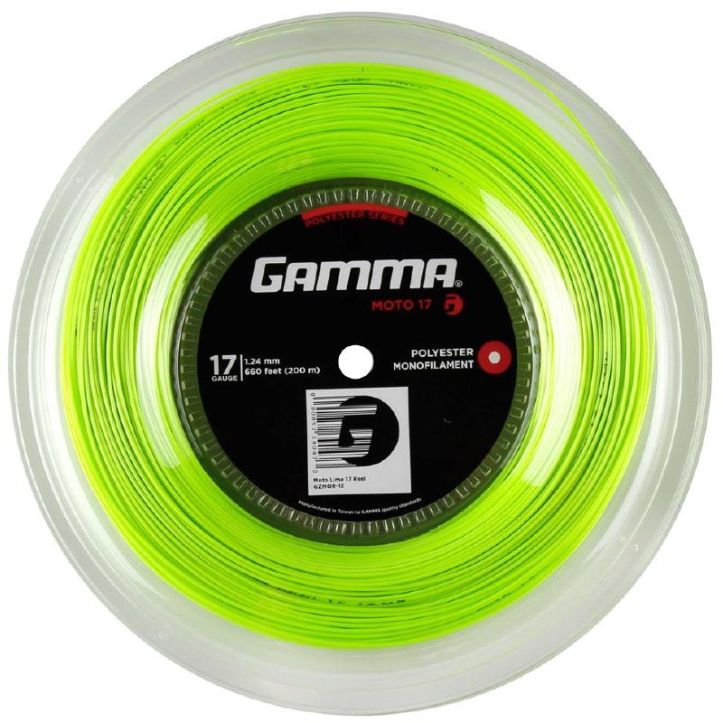Теннисная струна Gamma Moto Lime 1,24 200 метров