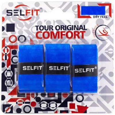 Намотка овергрип SELFIT Tour Original Comfort синяя 0,55 мм 3 шт