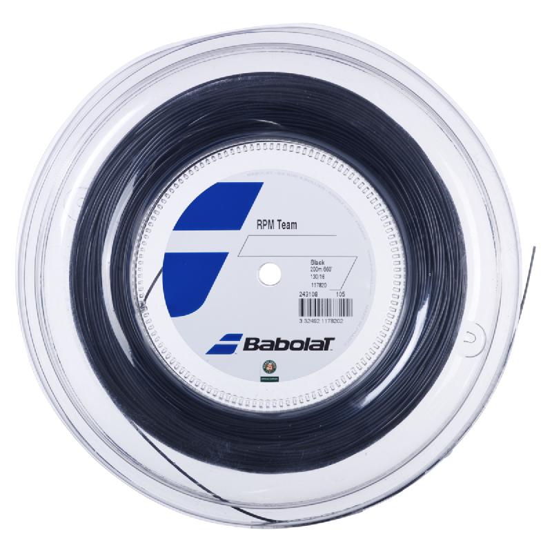 Теннисная струна Babolat RPM TEAM 1,25 черная 200 метров