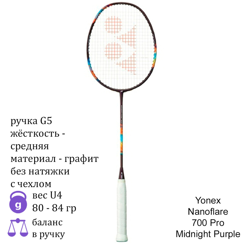 Бадминтонная ракетка Yonex Nanoflare 700 Pro Midnight Purple