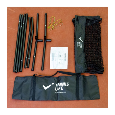 Детская теннисная сетка (3х0,87м) портативная сборная Tennis Life