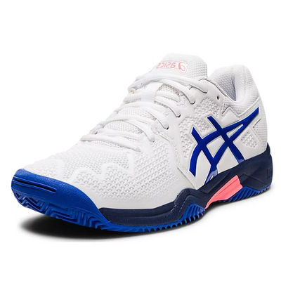 Детские теннисные кроссовки Asics Gel-Resolution 8 GS Clay White/Lazuri Blue
