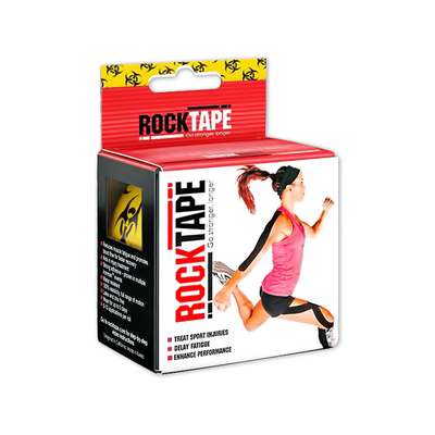 Кинезиотейп RockTape Design, 5см х 5м (Желтый/Черный)