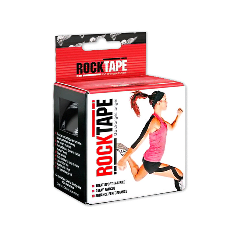 Кинезиотейп RockTape Design, 5см х 5м (Черный/Белый)