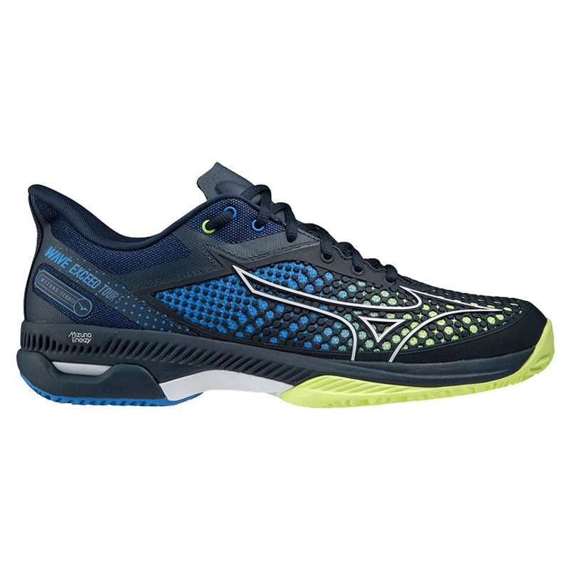 Кроссовки мужские Mizuno Exceed Tour 5 Clay (Черный/Желтый/Синий)