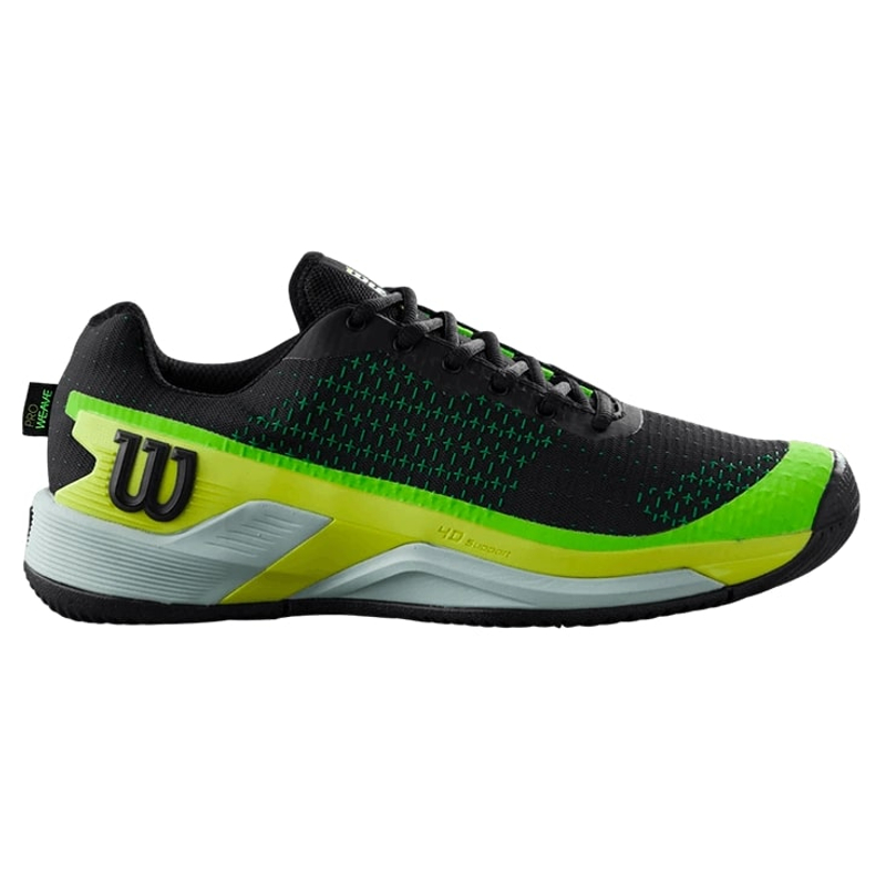 Кроссовки мужские Wilson Rush Pro Extra Duty M (Black/Safety Yellow/Green)