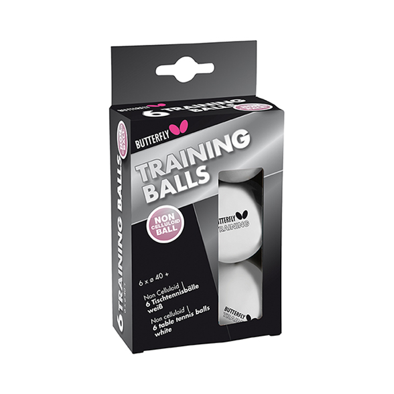 Мячи для настольного тенниса Butterfly Training Balls 40+ 6 штук