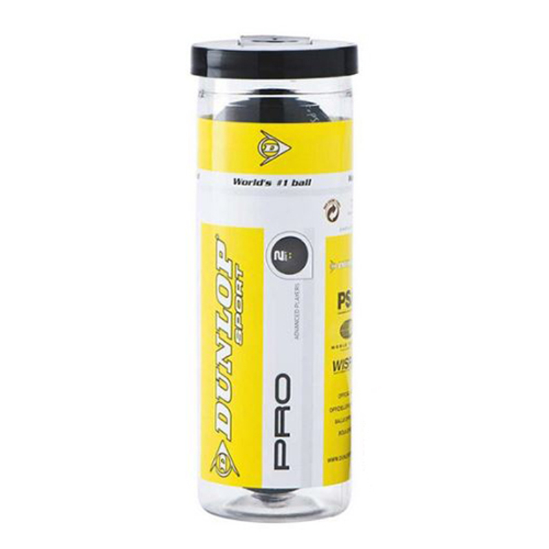 Мячи для сквоша Dunlop Pro 2 желтых точки 3 мяча