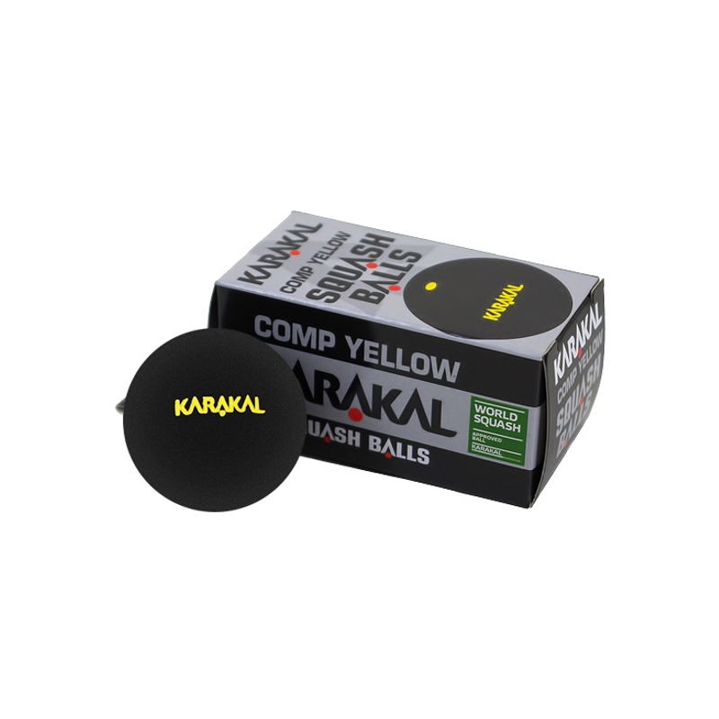 Мячи для сквоша Karakal Yellow Dot Squash Ball 2 (2x1)