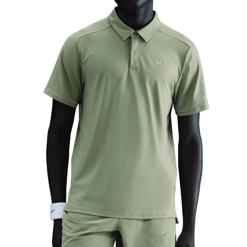 Поло мужское Nike Court Advantage Polo - Oil Green/White