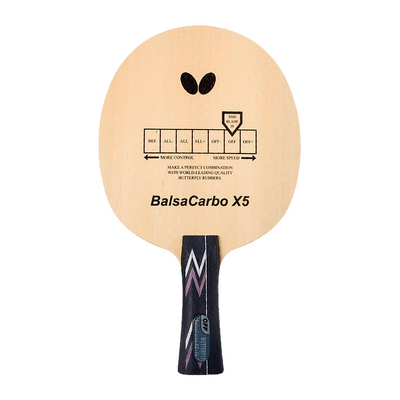Ракетка для настольного тенниса сборная Butterfly Balsa carbo X5, накладки Flextra