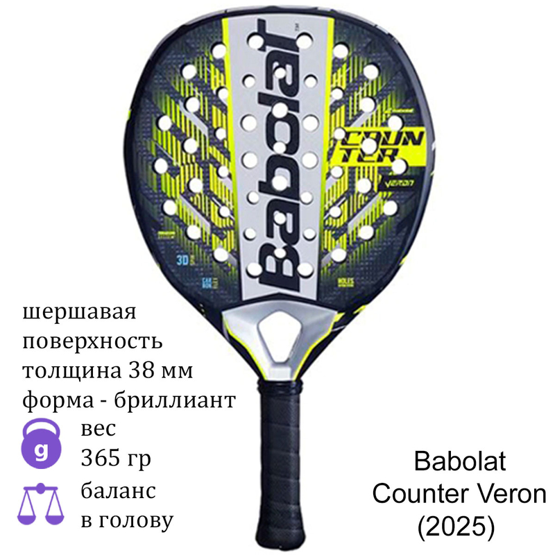 Ракетка для падела Babolat Counter Veron (2025)