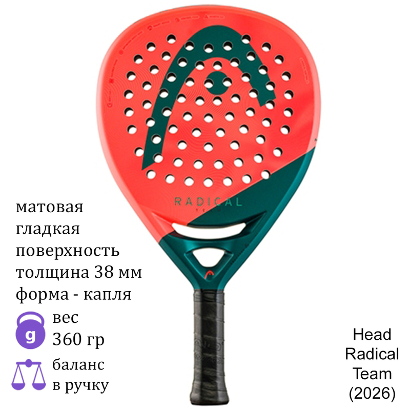 Ракетка для падела Head Radical Team (2026)