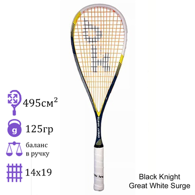 Ракетка для сквоша Black Knight Great White Surge