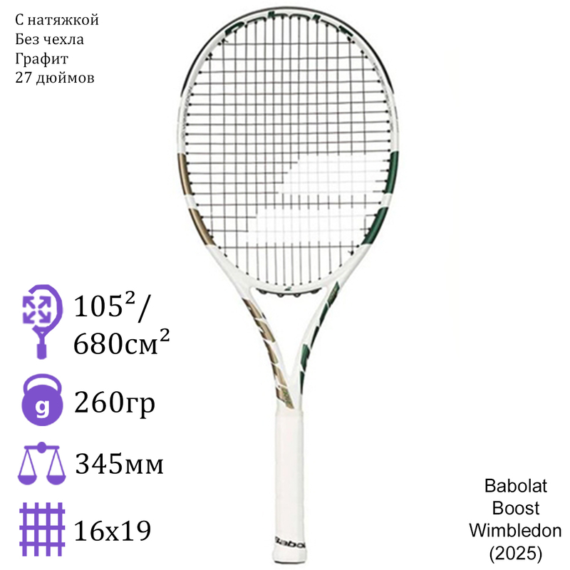 Теннисная ракетка Babolat Boost Wimbledon (2025)