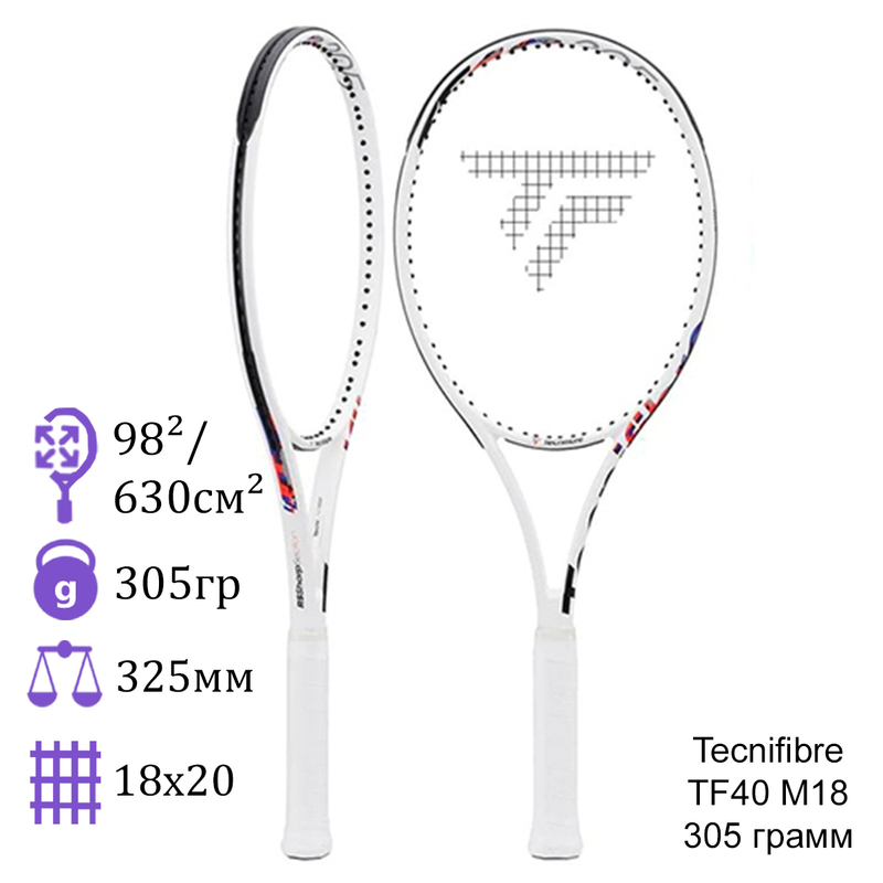 Теннисная ракетка Tecnifibre TF40 M18 305 грамм 2022 год