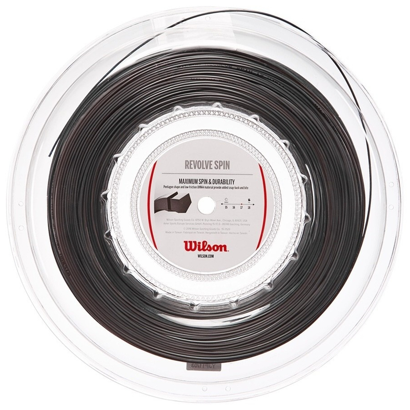 Теннисная струна Wilson Revolve Spin 1,30 Black 200 метров