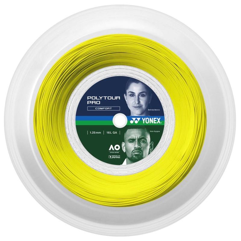 Теннисная струна Yonex POLYTOUR PRO 1,25 200 метров желтая