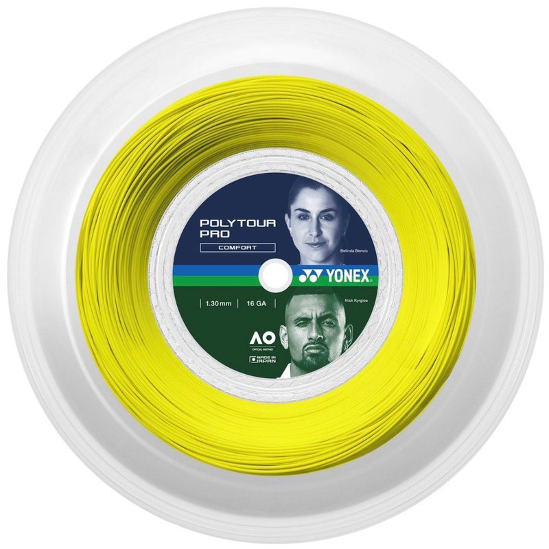 Теннисная струна Yonex POLYTOUR PRO 1,30 Yellow 200 метров