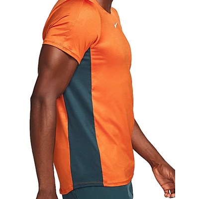 Футболка Nike Court Dri-Fit Advantage Print T-Shirt M (Campfire Orange/Deep Jungle/White)
