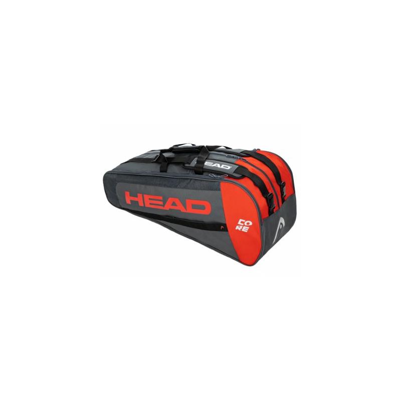 Теннисная сумка для большого тенниса Head Core 9R Supercombi Grey Red ...