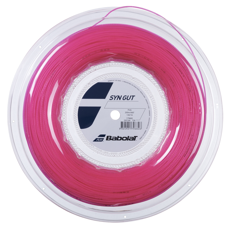 Теннисная струна Babolat Syn Gut Pink 1,30 200 метров