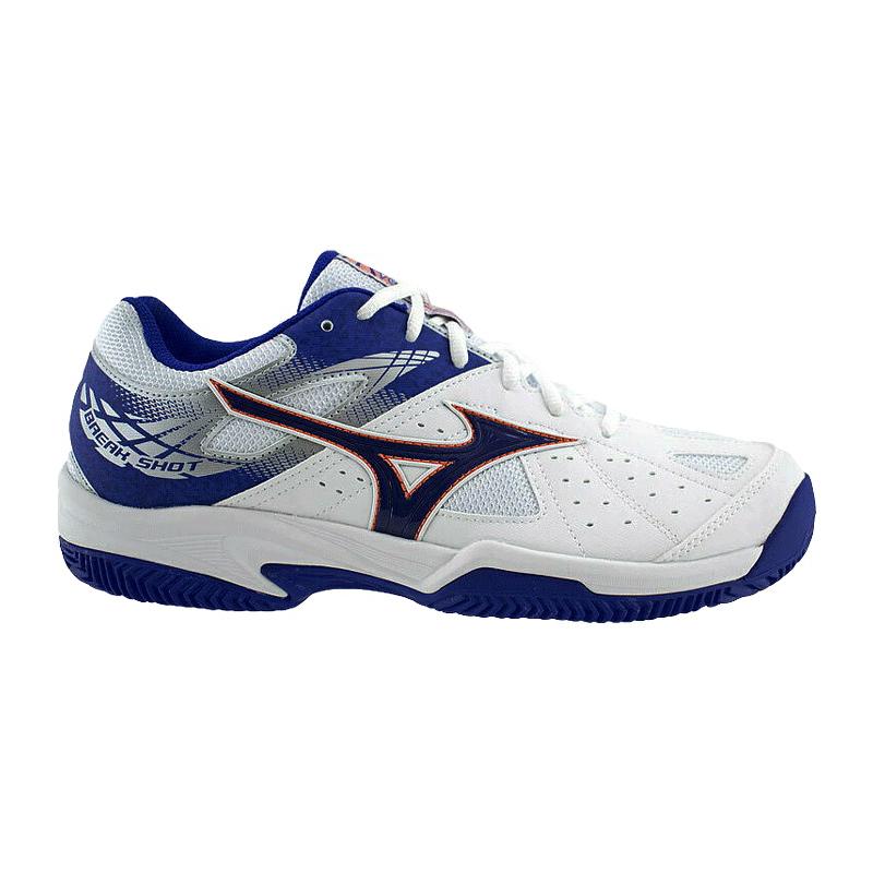 Кроссовки мужские Mizuno Breakshot 2 Clay (Белый/Синий/Красный) купить ...