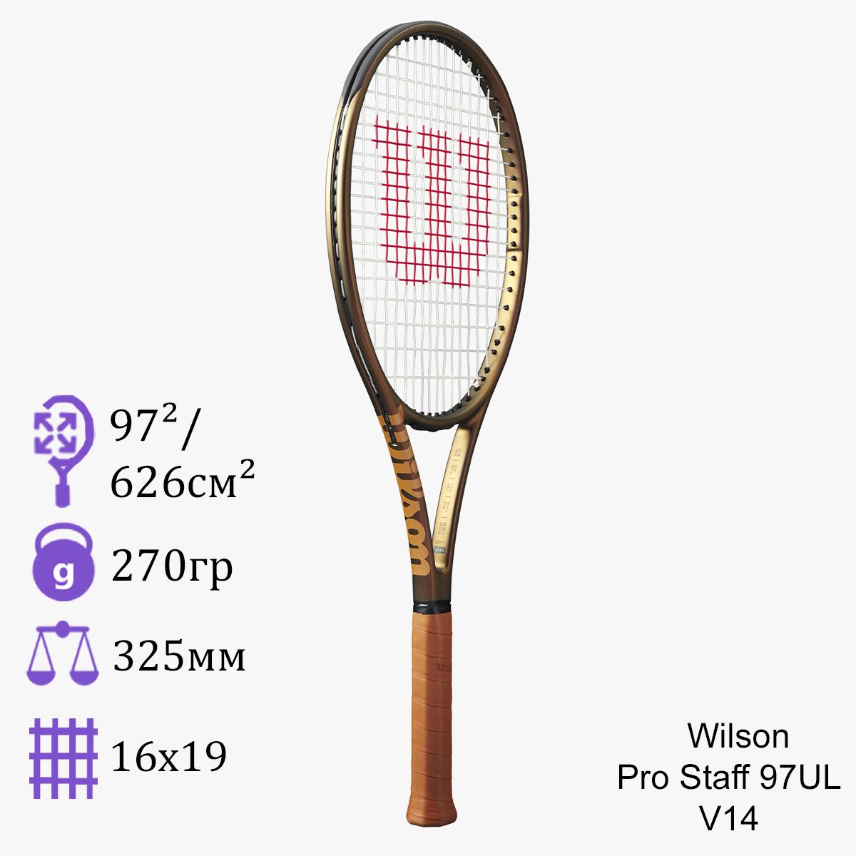 Теннисная ракетка Wilson Pro Staff 97UL V14 купить в Москве в интернет ...